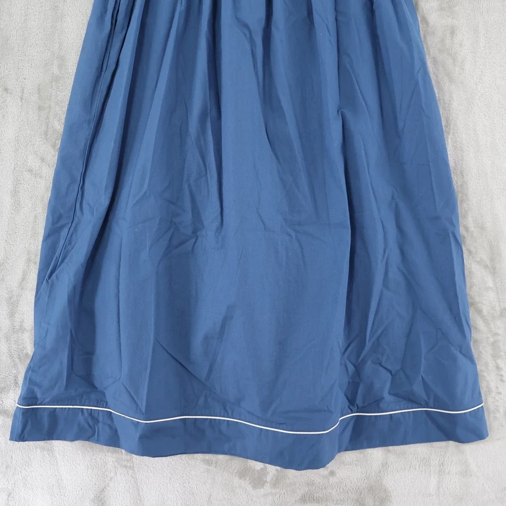 Ciao Lucia Fiorella Cotton Smocked Midi Dress‎ Womens M Blue Coquette NWT